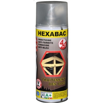 Traitement bois insecticide anti termites anti bleu aérosol 400ML HEXABAC 3760008360243