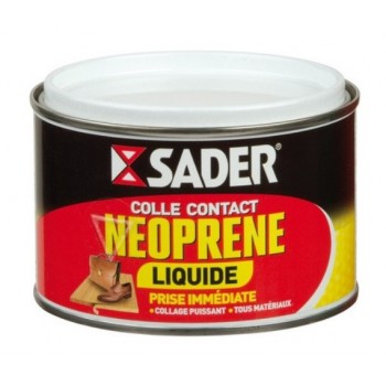 Colle contact puissante néoprène tous matériaux liquide 250ML SADER 3549210212423
