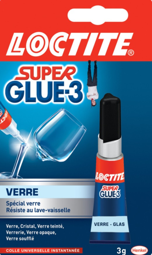 Loctite Super Glue-3 Spécial verre, colle forte pour des collages