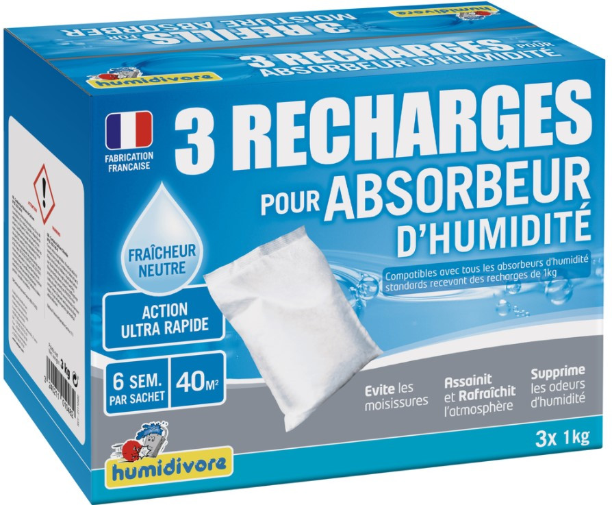 Recharge Universelle Lavande pour Absorbeur d'Humidité Sachet de 450g  SEKOFIRST