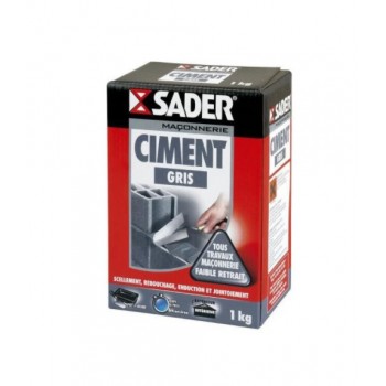 Ciment gris tous travaux de maçonnerie 1kg SADER 3549210010241