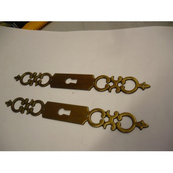 entrée de clé rustique zamac bronze pour meuble  185 x 21 mm 2 pièces 3297866721706