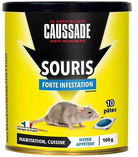 Céréales pour souris Foudroyant, 10 doses de 10 gr