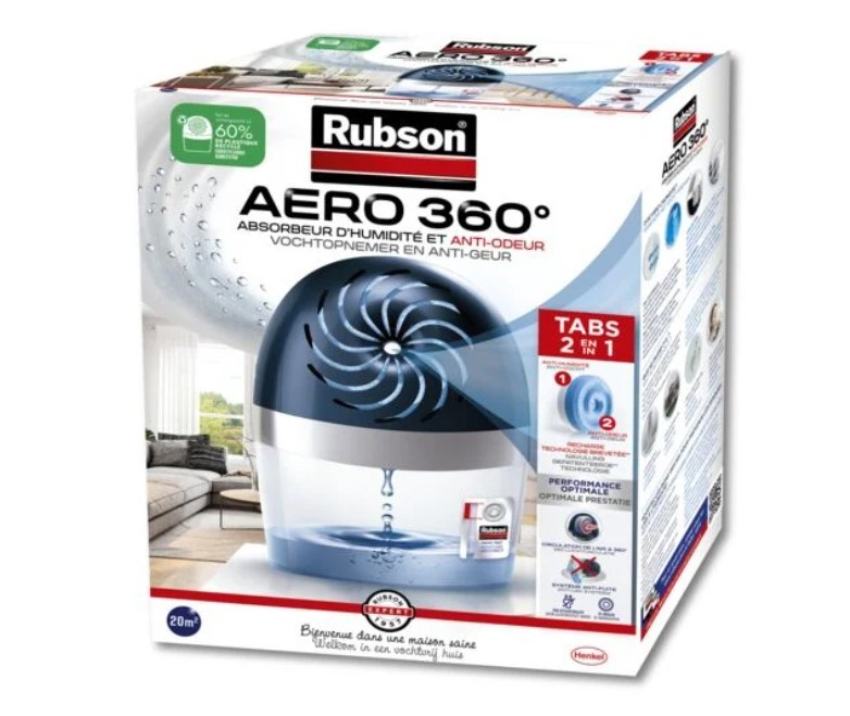 RUBSON 4 recharges Rubson pour absorbeur d'humidité Aéro 360° Pure