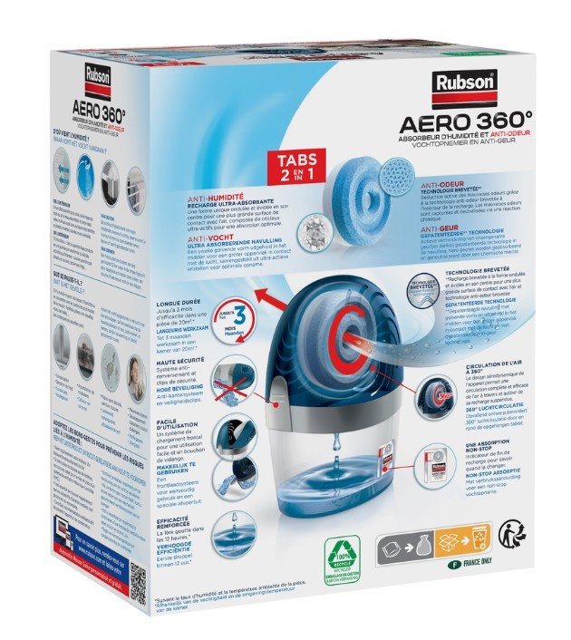 RUBSON 2 recharges Rubson pour absorbeur d'humidité Aéro 360