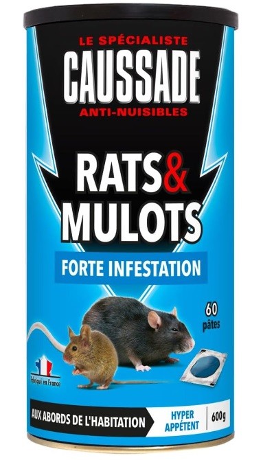CLAC Raticide foudroyant Contre Les Rats, intérieur et extérieur | Mort aux  Rats Professionnel Puissant, Anti Rongeur et Rat Efficace|Poison/appat
